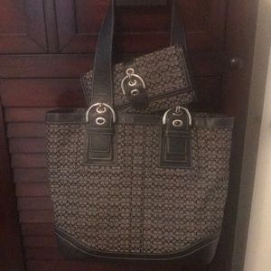 Coach handbag and matching wallet